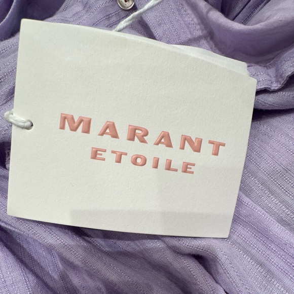 Isabel Marant Etoile Leonard Cotton Line Blouse Lilac NWT - Picture 12 of 12